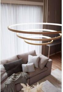 LED závesné svietidlo Trione od Rydens, prírodné, Ø 80 cm, drevo, Svetlé drevo, Obývacia izba / jedáleň, Drevo, Moderný, Závesné svietidlo