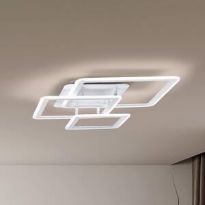 FISCHER & HONSEL Stropné LED svetlo Gelder, pieskovo-biele, dĺžka 65 cm, kovové, RGBW,, Biela / opálová, Obývacia izba / jedáleň, kov, Moderný, Stropné svetlo