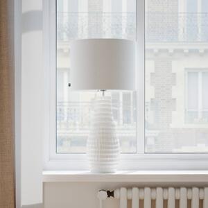 Stolová lampa Bartha od Rydens, krémová/béžová, výška 74 cm, Krémová / jantárovo žltá, Obývacia izba / jedáleň, Keramický, Stojacie svietidlo