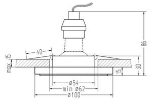 Podhľadové svietidlo EYE 1xGU10/35W/230V