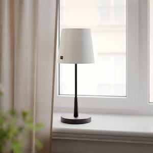 Stolová lampa By Rydens Lumi, 49 cm, čierna/biela, textil, Čierna, Obývacia izba / jedáleň, kov, Stojacie svietidlo
