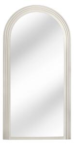Estila Moderné art deco závesné zrkadlo Swan s klenutým rámom so štvorvrstvovým dizajnom v bielej farbe 160 cm
