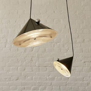 Tom Dixon LED závesné svietidlo Pose, zelená, Ø 43 cm, oceľ stmievateľné, Zelená, Obývacia izba / jedáleň, kov, Dizajn, Závesné svietidlo