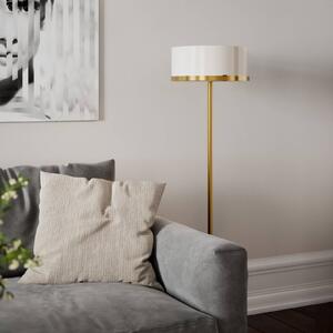 Stojacia lampa Marcel od Rydens, mosadz/biela, výška 150 cm, Mosadz / zlato, Obývacia izba / jedáleň, kov, Dizajn