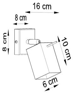 Sollux SL.0455 - Nástenné bodové svietidlo MERIDA 1xGU10/40W/230V šedá