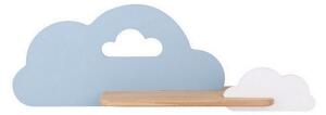 LED Detské nástenné svietidlo s poličkou CLOUD LED/5W/230V modrá/biela