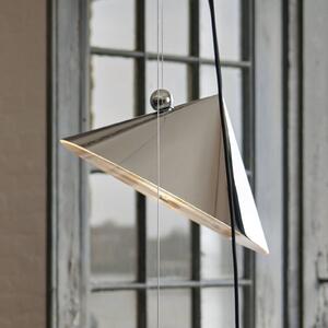 Tom Dixon LED závesné svietidlo Pose, strieborná, Ø 43 cm, oceľ, stmievateľné, Chrómová / strieborná, Obývacia izba / jedáleň, kov, Dizajn, Závesné svietidlo