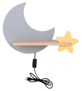 LED Detské nástenné svietidlo s poličkou MOON LED/5W/230V