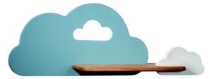LED Detské nástenné svietidlo s poličkou CLOUD LED/5W/230V modrá/biela