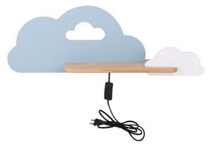 LED Detské nástenné svietidlo s poličkou CLOUD LED/5W/230V modrá/biela