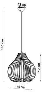 Luster na lanku APRILLA 1xE27/60W/230V