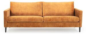 Žltá zamatová pohovka 220 cm Adagio - Scandic
