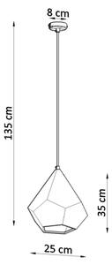 Luster na lanku PAVLUS 1xE27/60W/230V