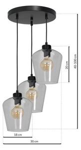 Luster na lanku SANTIAGO 3xE27/60W/230V číra