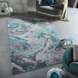 Sivo-modrý koberec Flair Rugs Marbled, 120 x 170 cm