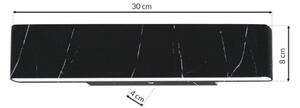 LED Nástenné svietidlo PIERCE LED/12W/230V 30 cm čierna