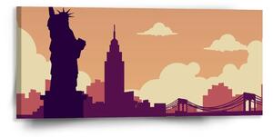 Sablio Obraz New York Socha slobody Art - 110x50 cm