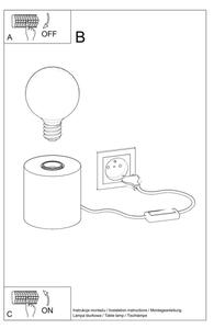 Stolná lampa SALGADO 1xE27/60W/230V betón