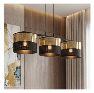Luster na lanku LUX 3xE27/15W/230V čierna/zlatá