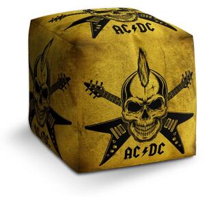 Sablio Taburet Cube ACDC Lebka - 40x40x40 cm