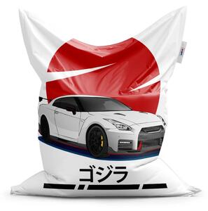 Sablio Sedací vak Nissan GTR 35 Japonské slnko - 150x100 cm