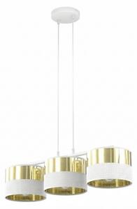 Luster na lanku LUX 3xE27/15W/230V biela/zlatá