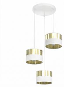 Závesné svietidlo LUX na lane 3xE27/15W/230V, biela/zlatá
