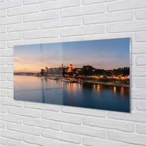Nástenný panel  Krakow Sunset rieky lock 100x50 cm