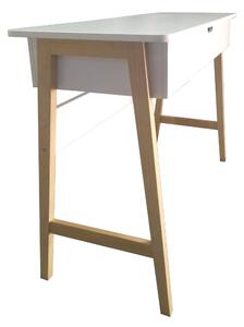 ModernHome Drevený písací stôl - biely