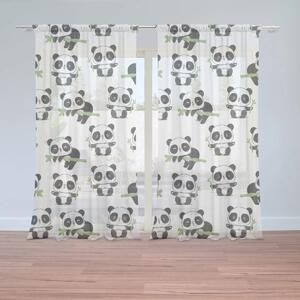 Sablio Záclony Pandy s vetvičkou: 2ks 150x250cm