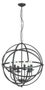 Searchlight 2476-6BK - Luster na reťazi ORBIT 6xE14/60W/230V čierny