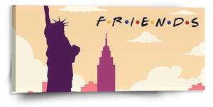 Sablio Obraz Seriál Priatelia FRIENDS Socha Slobody - 110x50 cm