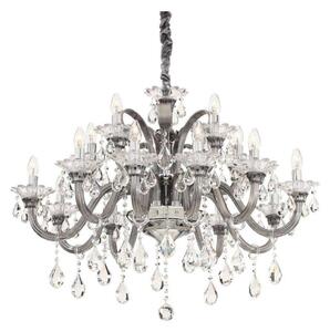 Ideal Lux - Krištáľový luster na reťazi COLOSSAL 15xE14/40W/230V pr. 95 cm šedá