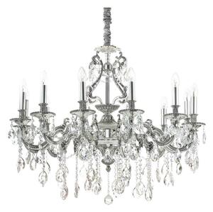 Ideal Lux-Krištáľový luster na reťazi GIOCONDA 12xE14/40W/230V pr. 90 cm strieborná