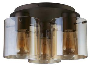 Searchlight 88911-3MO - Stropné svietidlo SWEDEN 3xE27/60W/230V priemer 39 cm hnedá/dymová
