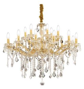Ideal Lux - Krištáľový luster na reťazi FLORIAN 18xE14/40W/230V pr. 86 cm zlatá