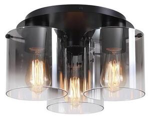 Searchlight 88911-3BK - Stropné svietidlo SWEDEN 3xE27/60W/230V priemer 39 cm čierna/dymová