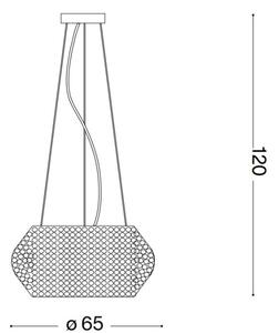 Ideal Lux - Krištáľový luster na lanku PASHA 14xE14/40W/230V pr. 65 cm chróm
