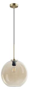 Dyberg Larsen Závesná lampa Loop 30 cm jantárová/mosadz