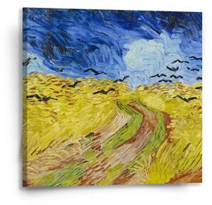 Sablio Obraz Pšeničné pole s vranami - Vincent van Gogh - 50x50 cm