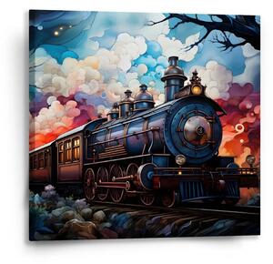 Sablio Obraz Parná lokomotíva v kúzelnej krajine - 50x50 cm