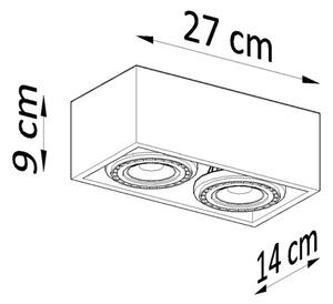 Sollux SL.0884 - Stropné svietidlo QUATRO 2xGU10/40W/230V betón