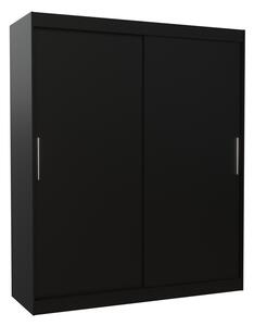 Šatní skříň s posuvnými dveřmi a led osvětlením LINCOLN černá 2 Ne 6