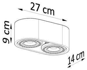 Stropné svietidlo BASIC AR111 2xGU10/40W/230V betón