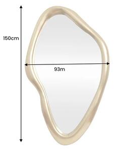 Estila Glamour atypické zlaté nástenné zrkadlo Selene s organickým rámom 150 cm