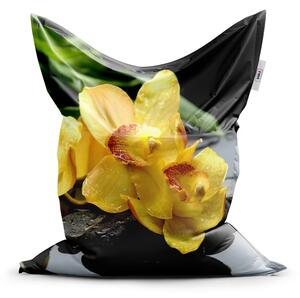 Sablio Sedací vak Žlté Orchidey - 150x100 cm