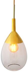 EBB & FLOW Lute M závesná lampa, zlatá číra