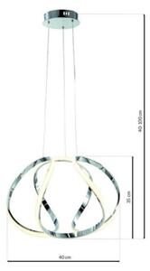 LED závesné svietidlo na lanku GLOBE LED/50W/230V