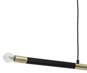 Luster na lanku BASTONE 2xE14/40W/230V čierna/zlatá