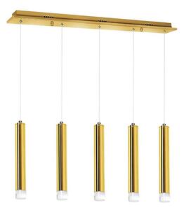LED Luster na lanku GOLDIE 5xLED/25W/230V zlatá